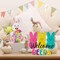Easter Welcome Door Signs - 2Pcs Welcome Peeps Easter Bunny Wooden Front Hanging Door Sign Decorations Spring Colorful Rabbit Indoor Outdoor Farmhouse Porch Wall Fireplace Decor Spring Gifts